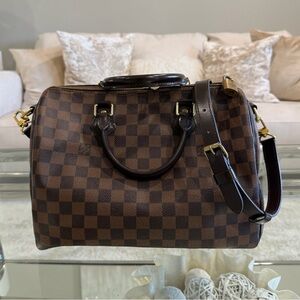 Louis Vuitton Brown Damier Ebene Speedy Bandoulière Crossbody Bag